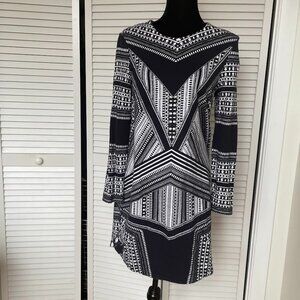 Black and White Knit Dress
